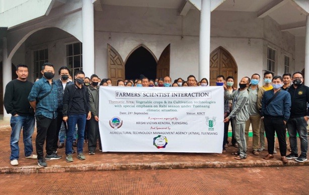 Participants with the technical team during the farmers’ scientist interaction programme held at KBCT on September 24.